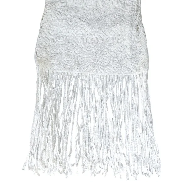 Boston Proper Crochet Fringe Halter Dress - Picture 10 of 11